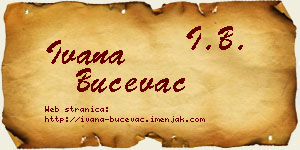 Ivana Bučevac vizit kartica